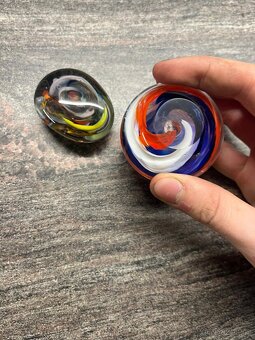 Skleněná těžítka - hutní sklo - 5