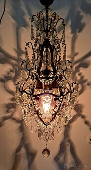 Velký starožitný lustr 1920-30 - 5