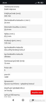 Zadní kotouče BMW E60 / E61 535d, 540i, 550i - 5