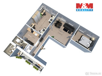 Prodej bytu 3+1, 92 m2, OV, Chomutov, ul. Ruská - 5