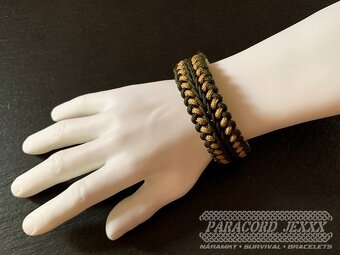 PARACORD náramek (18 cm) bronze - oliv - 5