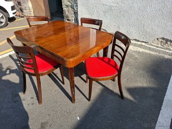 Jídelní stůl Halabala + židle Ton - 5