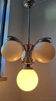 Starožitný Art Deco lustr, osvětlení,,.. - 5