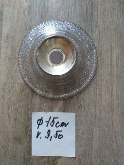Sklo/ pohár, mistička, svícny / vše za 60,- - 5