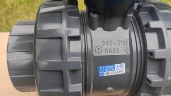 PVC Kulový ventil DN80 D90 - 3 - 5