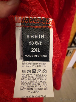 Společenské šaty červené velikost 2XL - 5