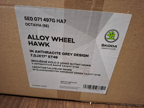 Nové orig. alu disky Škoda Octavia III - 7x17 ET49 5x112 - 5