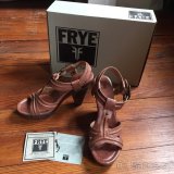 FRYE LUXUSNÍ KOŽENÉ LODIČKY SANDÁLKY 38 UK 5,5 HIGH HEELS - 5