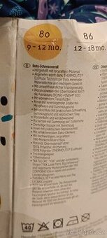 Nová dětská zimní kombinéza vel. 80 dvě různé - 5