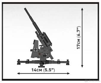 Německé protiletadlové dělo Flak 8,8 cm COBI 3047 - 5