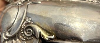 Nádherný starožitný AG STŘÍBRNÝ OBROVSKÝ SVÍCEN 800/1000 286 - 5