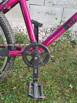 KUBIKES - dětské kolo 24L MTB růžová + stojánek - 5