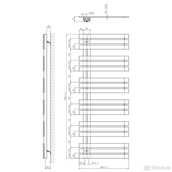 Otopné těleso Silvana 60x150cm, barva Verde, IR156 - 5