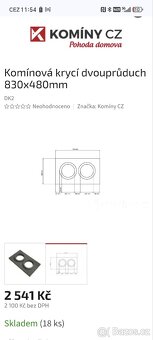 Komínová deska dvoupruduchova - 5