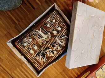 Retro kožená šperkovnice/krabička na dopisy - 5