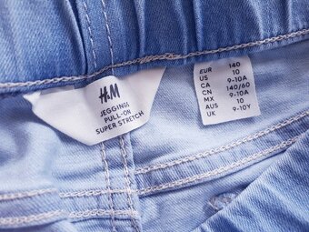 JEGÍNY • NATAHOVACÍ DŽÍNY • SKINNY KALHOTY • H&M vel. 140 - 5
