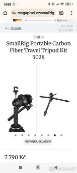 SmallRig 4221 Travel Video Tripod Kit – nový, nerozbalený dá - 5