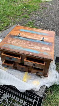 Vintage dřevěný odkládací stolek WILD - 5