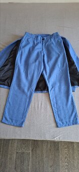 NOVÝ-Pánský oblek modrý sako a kalhoty - 5