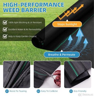 Zahradní textilie na hubení plevele 1m x 50m, 50m - 5