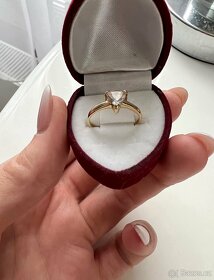 Zlatý prsten s morganitem 18 Kt - 5