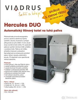 Kotel na tuhá paliva Viadrus HERCULES DUO 7čl. Zásobník 528l - 5