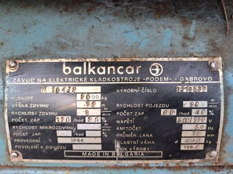 Elektrický naviják 2T BALKANCAR s pojezdem - 5