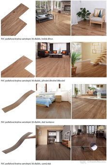 Zbytky PVC podlahová krytina samolepicí 5-20 m², imitace dře - 5