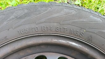 Originál sada VW kola 1S0601027, pneu Vredestein 165/70 R14 - 5