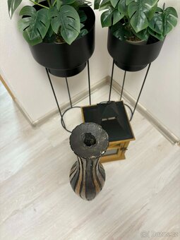 Designový set KANGAROO: Váza + Mísa (Černá/Zlatá) – Sleva - 5