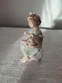 Royal dux dievča s macíkom porcelánová soška - 5
