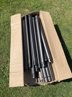 BAZÉN SWING FRAME TMAVÝ RATAN 4,27x1,07m se schůdky - 5