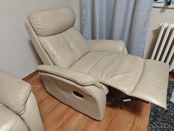 Kožená polohovací sedačka - 5