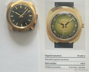 Hodinky Prim pozlacené masivní kal. 66 TOP NOS - 5