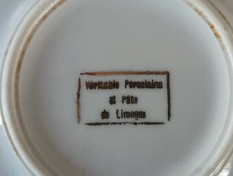 STAROŽITNÁ PORCELÁNOVÁ TERINA A TALÍŘ LIMOGES FRANCIE - 5