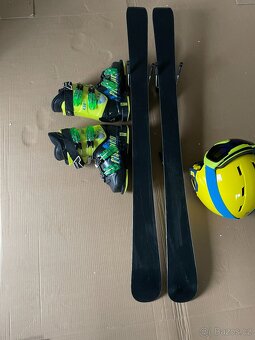 Dětské lyže 110 cm + lyžáky 34-35 +helma + brýle - 5