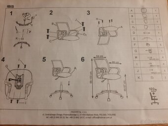 2 moderni psaci stoly a 2 otočné židle IBIS butterfly - 5