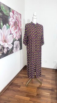 Viskózové košilové maxi šaty - 5