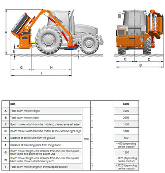 demo 106HP traktor+sekačka 6m mulčovač příkop DEUTZ 5105 - 5