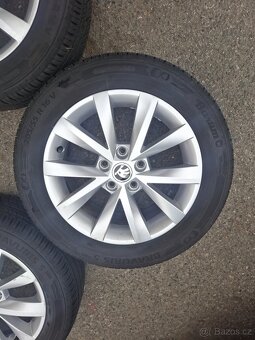 ALU kola ŠKODA 5x112 + Letní pneu 205 55 R16 - 5