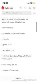 Kytarové kombo Ibanez 15W - 5