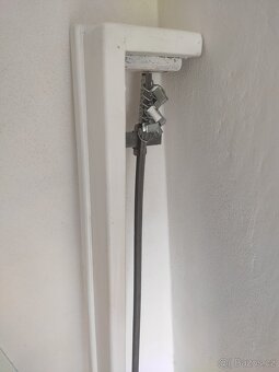 RETRO Garnýže / Garnýž na závěsy záclony dřevěné bílé - 5