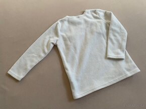 Bílá dívčí vánoční fleecová mikina se sobem vel. 92/98 - 5