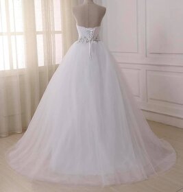 Nové svatební šaty vel. xs-m - 5