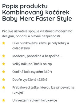 Kočárek Baby Merc Faster 2 style 3v1 - 5