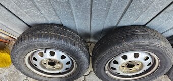 Pneumatiky s disky na Škoda Felicia/Favorit + retězy - 5