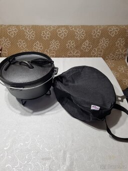 Litinový hrnec, kotlik s poklicí Vida XL - 5