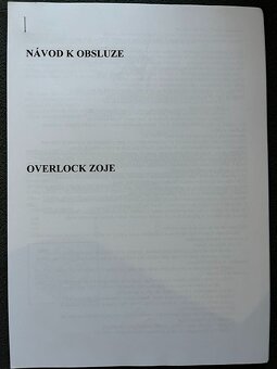 PRŮMYSLOVÝ OVERLOCK ZOJE - 5