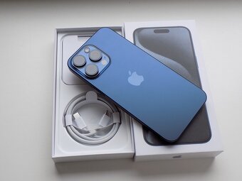 APPLE iPhone 15 Pro MAX 512GB Modrý Titan-ZÁRUKA-TOP STAV - 5