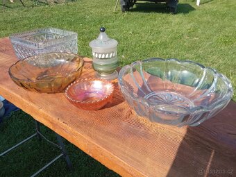 Retro skleněné misky, sklenice s víčkem - 5